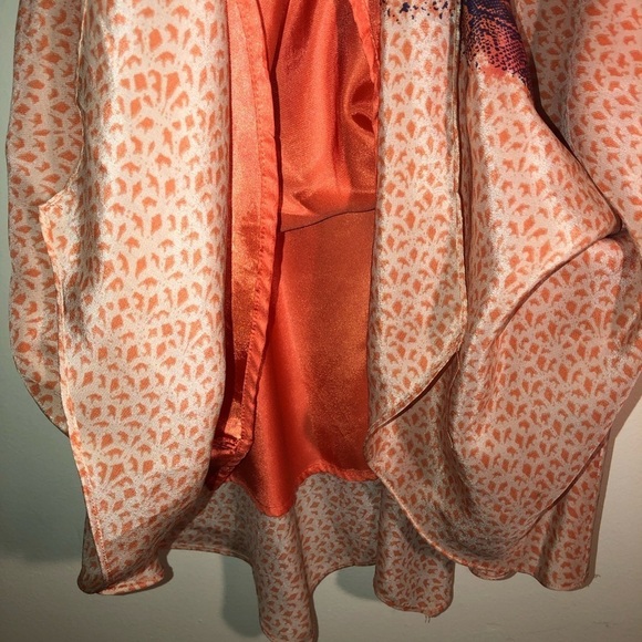 Guess “Hot Sand” Orange and Purple Silk Halter Fully Lined Dress Size 8 - Picture 3 of 12